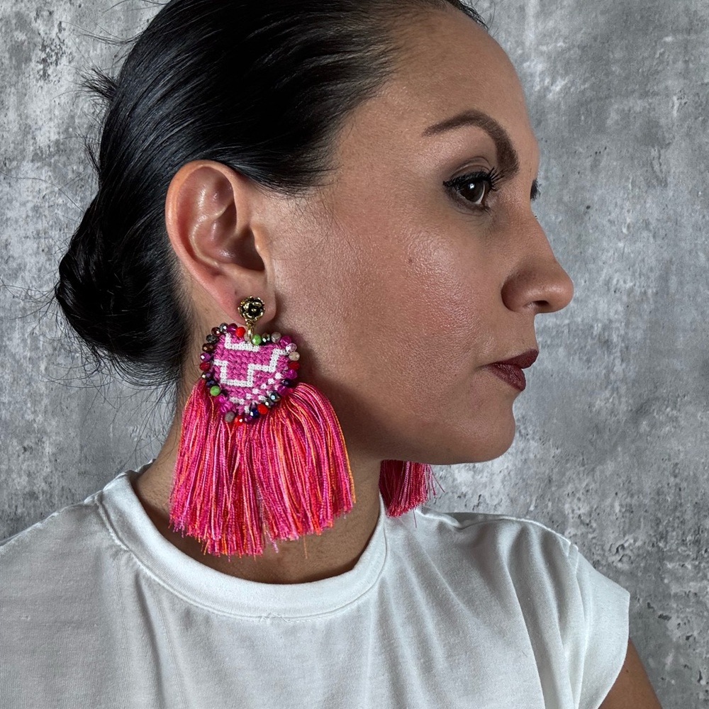 Mexican Artisan Tassel Earrings